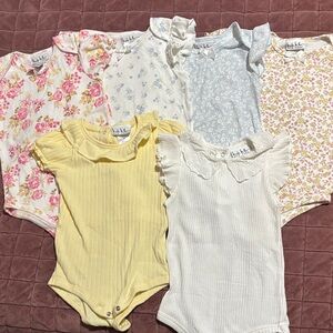 Kids One Pieces Set - Floral and Solid Designs